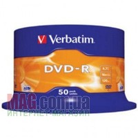 DVD-R disk VERBATIM, 4,7Gb, 16x, Cake (уп.50шт)