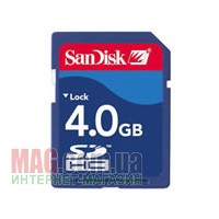 Карта памяти SanDisk Secure Digital SDHC 4 Гб