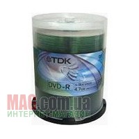 Диск DVD-R TDK, 4,7Gb, 16x, Cake (упаковка 100 шт.)