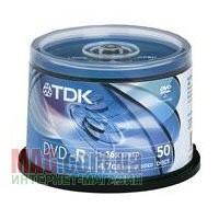 Диск DVD-R TDK, 4,7 Гб, Cake (уп. 50шт.)