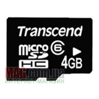 Карта памяти 4 Гб microSDH Transcend Class 6  без адаптера