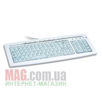 Клавиатура Gembird KB-9835L-BL-RUA Silver PS/2