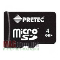 Карта памяти Pretec microSD 4 Гб + SD-adapter