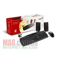 Комплект Genius KMSW 110 Black клавиатура + мышь + колонки + WEB-камера PS2/USB